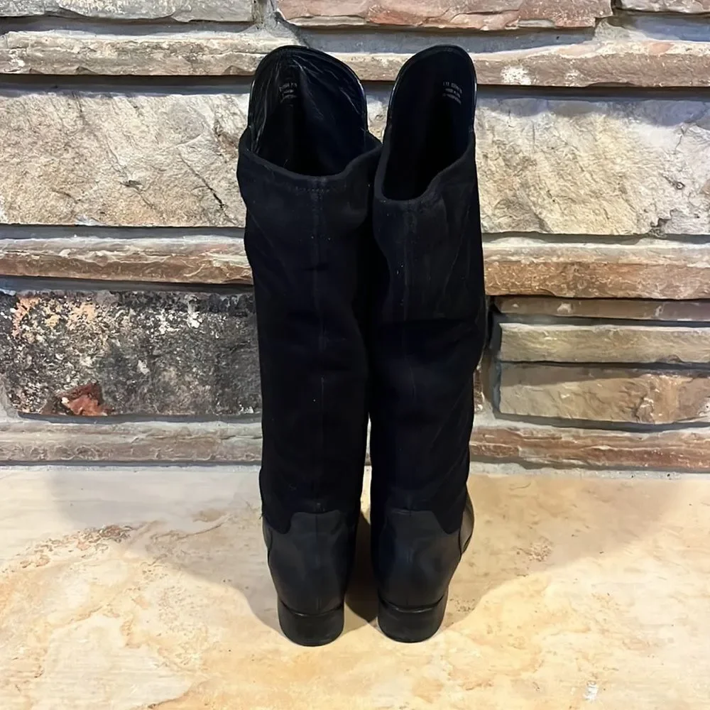 Cole Haan Black Leather Over the Knee Boots